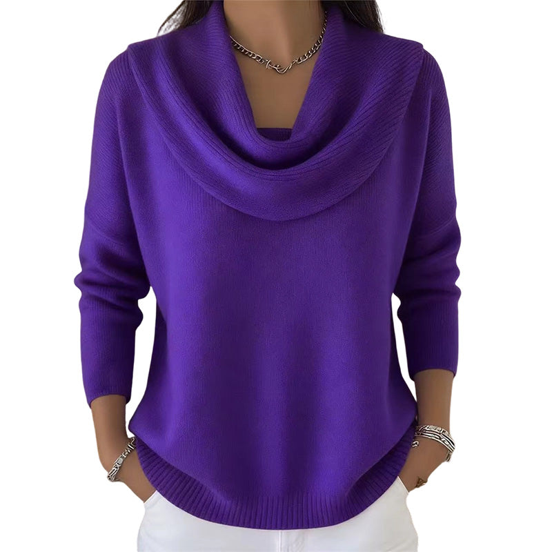 Elegant fallender Strickpullover
