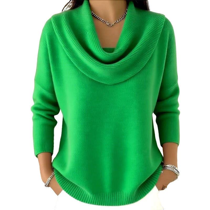 Elegant fallender Strickpullover