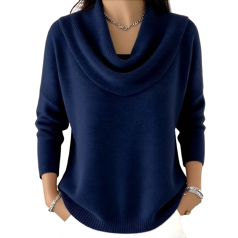 Elegant fallender Strickpullover