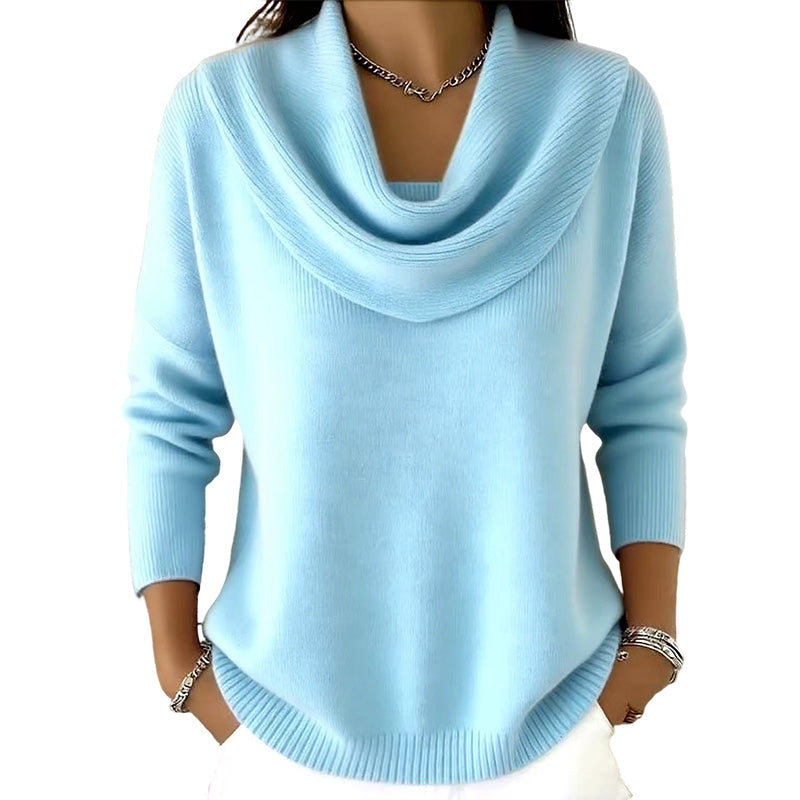 Elegant fallender Strickpullover