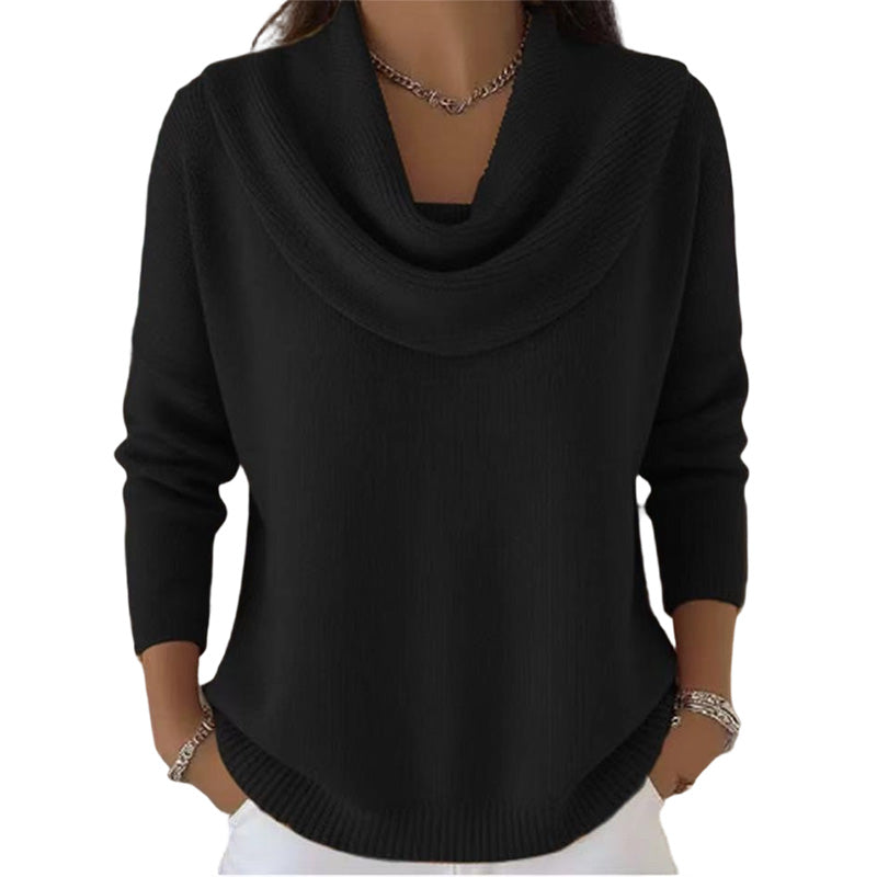 Elegant fallender Strickpullover