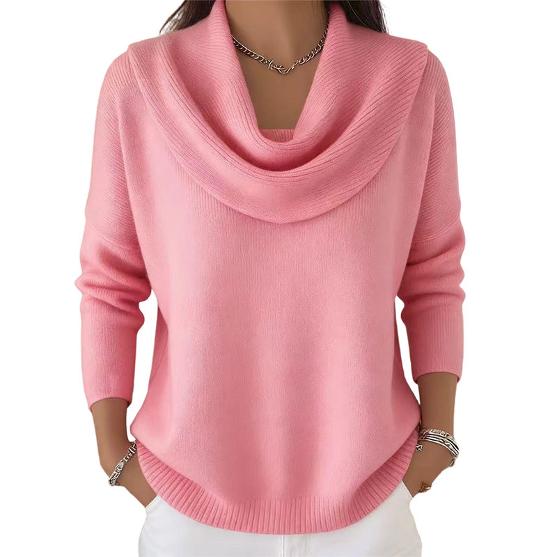 Elegant fallender Strickpullover
