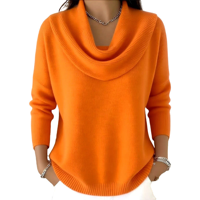 Elegant fallender Strickpullover