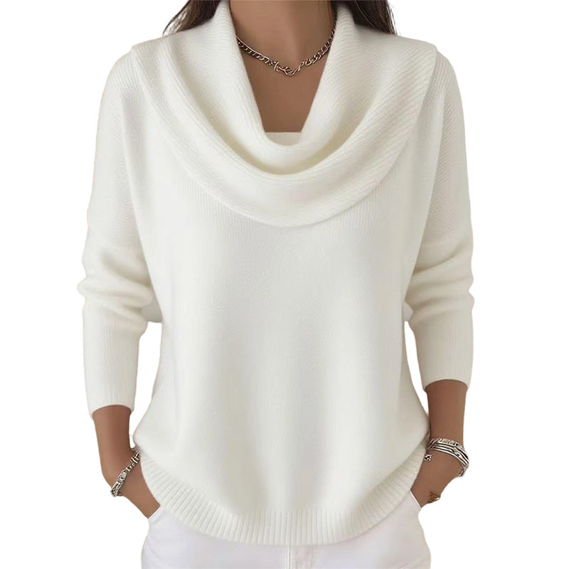 Elegant fallender Strickpullover