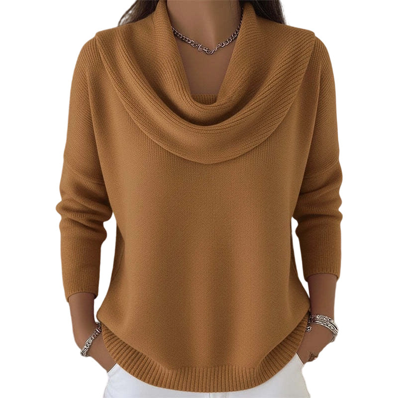 Elegant fallender Strickpullover