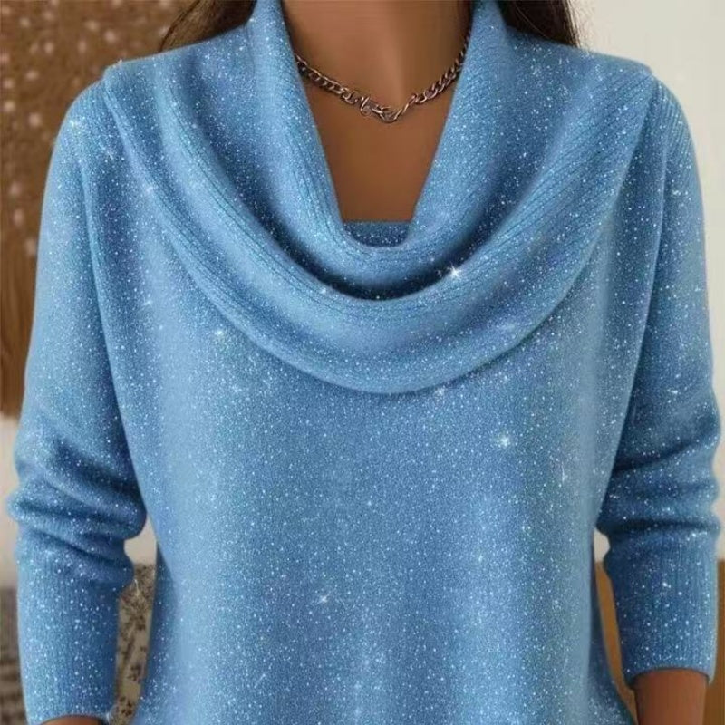 Elegant fallender Strickpullover