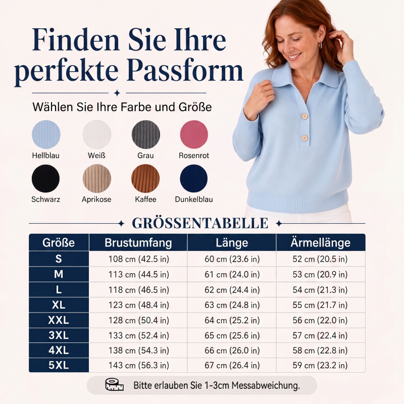 Elegante Strickpullover mit Reverskragen für Damen