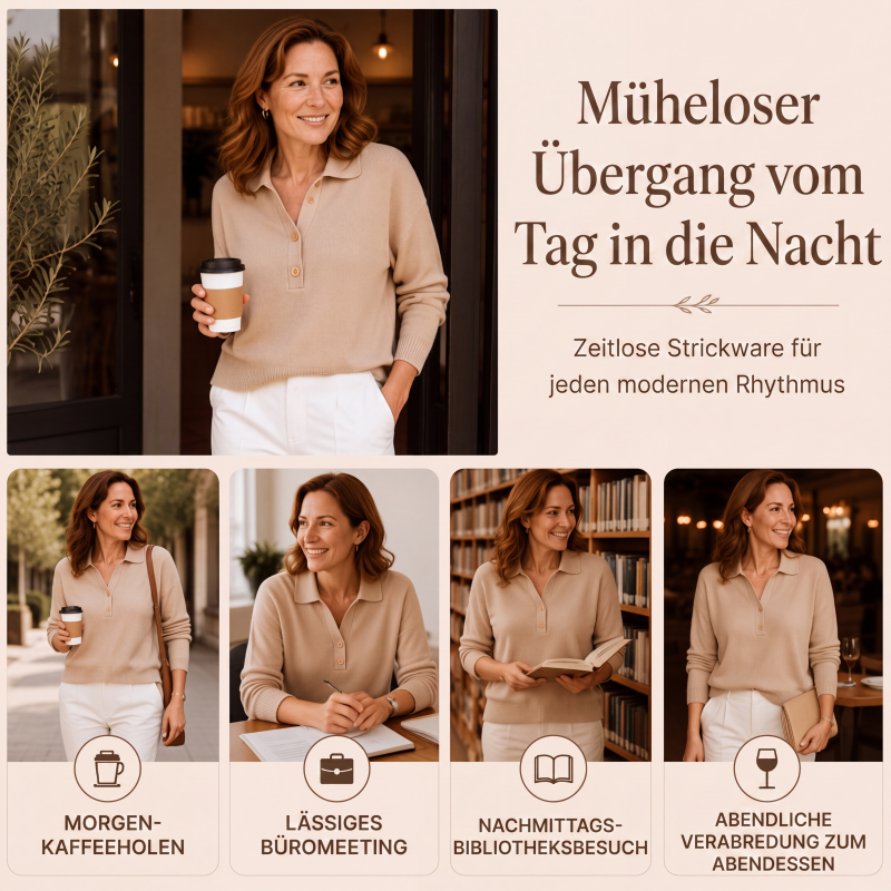 Elegante Strickpullover mit Reverskragen für Damen