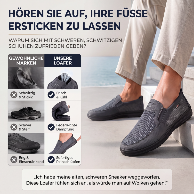Atmungsaktive Mesh-Slip-On-Schuhe für Herren