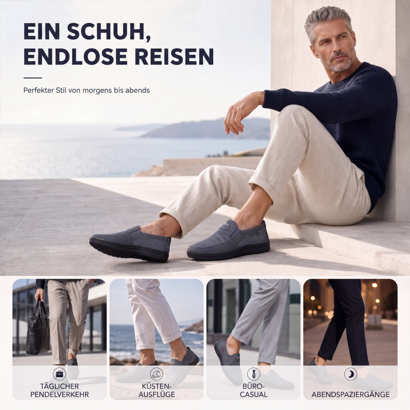 Atmungsaktive Mesh-Slip-On-Schuhe für Herren