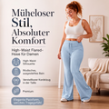 Hochbundhosen für Damen im Schlaghosen-Stil