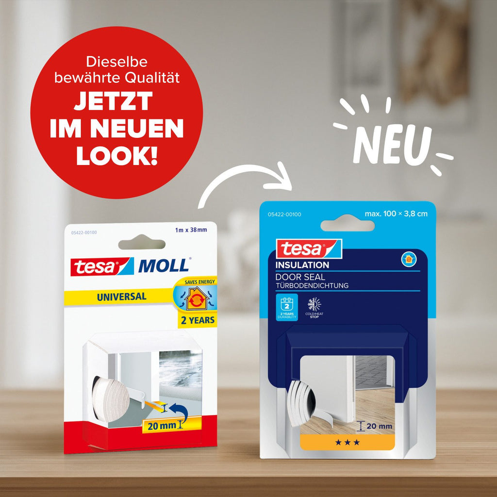 Verpackungsansicht der weißen Türbodendichtung