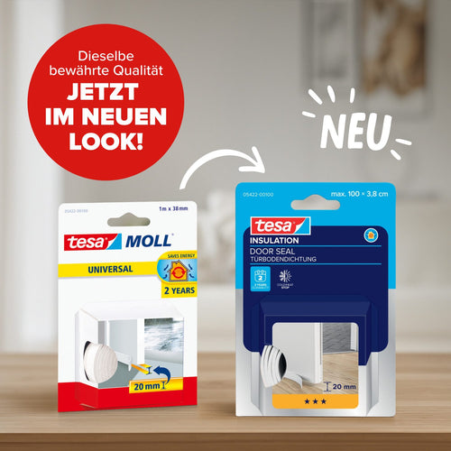 Verpackungsansicht der weißen Türbodendichtung