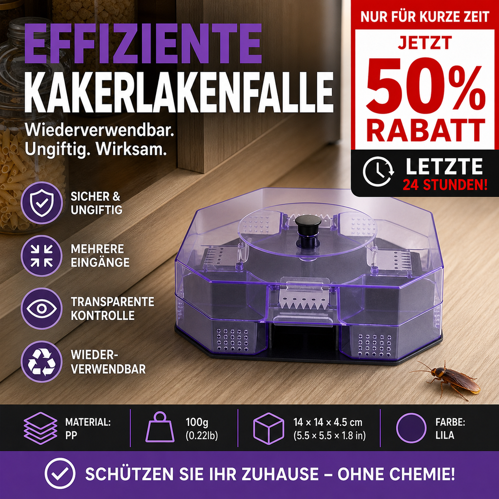 🥳HEISSER SALE 2026🥳💞50.000+ VERKAUFT!❤️🚫 Wiederverwendbare Kakerlakenfalle